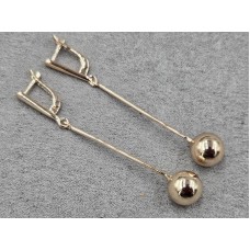 Серьги Fallon 10 мм высота 60 мм английский замок цвет золото