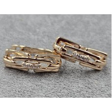 Серьги Xuping 6 мм высота 17 мм английский замок цвет золото 18к