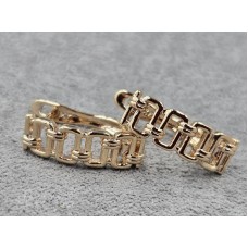 Серьги Xuping 5 мм высота 16 мм английский замок цвет 18к