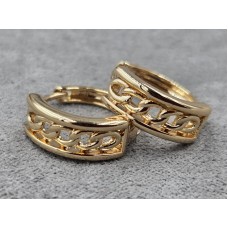 Серьги Xuping 6 мм высота 15 мм цвет 18к