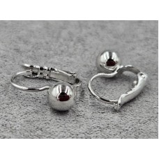 Серьги Xuping 6 мм высота 15 мм родий