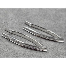 Серьги Xuping 3,5 мм высота 35 мм английский замок родий