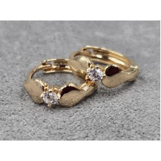 Серьги Xuping 4 мм высота 13 мм круглый замок цвет 18к