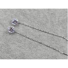 Серьги протяжки ТТМ Xuping 6 мм длина 6 см нержавеющая сталь