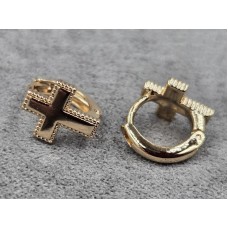 Серьги Xuping 8 мм высота 10 мм круглый замок цвет 18к