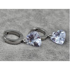 Серьги ТТМ Xuping 10 мм высота 24 мм круглый замок нержавеющая сталь