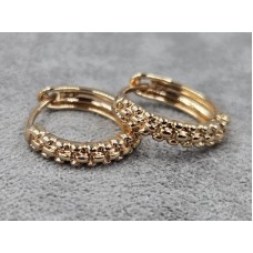 Серьги Xuping 3 мм высота 13 мм круглый замок цвет 18к