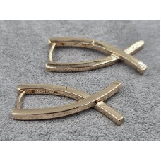 Серьги Xuping 2,5 мм высота 28 мм цвет 18к