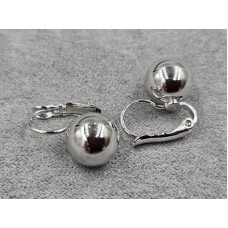 Серьги Xuping 10 мм высота 18 мм родий