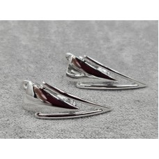 Серьги Xuping 10 мм высота 25 мм английский замок родий