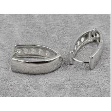 Серьги Xuping 7 мм высота 20 мм родий