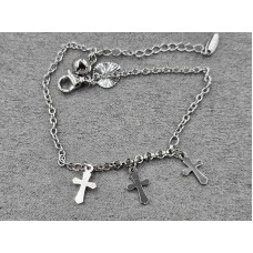 Браслет Xuping 2 мм длина 17+3 см родий