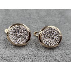 Серьги Xuping 13 мм высота 14 мм английский замок цвет 18к