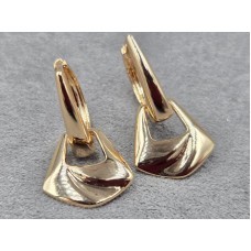 Серьги Xuping 15 мм высота 27 мм цвет 18к