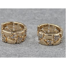 Серьги Xuping 6 мм высота 14 мм цвет 18к