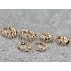 Серьги Xuping комплект 3 пары цвет 18к