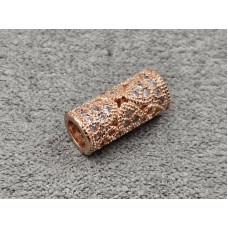 Бусина 6*13 мм колір рожеве золото (гіпоалергений сплав)