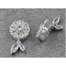 Бусина 13 мм з підвіскою 9*10 мм колір срібло (гіпоалергений сплав)