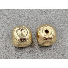 Бусина 8 мм з напиленням колір золото (гіпоалергений сплав)