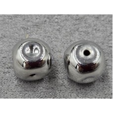 Бусина 10 мм колір сталь (гіпоалергений сплав)