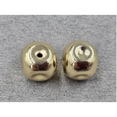 Бусина 10 мм колір золото (гіпоалергений сплав)