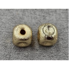 Бусина 10 мм з напиленням колір золото (гіпоалергений сплав)