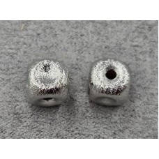 Бусина 8 мм з напиленням колір сталь (гіпоалергений сплав)