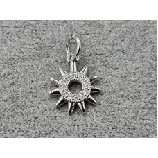 Подвеска 10 мм цвет сталь (гиппоаллергенный сплав)