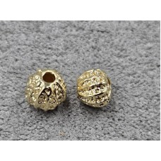 Бусина куля 6 мм колір золото (гіпоалергений сплав)