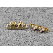 Роздільник 4*11 мм товщ. 3,5 мм колір золото (гіпоалергений сплав)