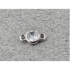 Конектор 6*11 мм колір сталь (гіпоалергений сплав)