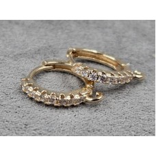 Швенза 2 мм висота 15 мм колір золото (гіпоалергений сплав)