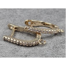 Швенза 2 мм висота 18 мм колір золото (гіпоалергений сплав)