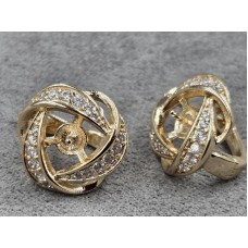 Швенза 14 мм колір золото (гіпоалергений сплав)