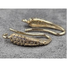 Швенза 4 мм висота 19 мм колір золото (гіпоалергений сплав)