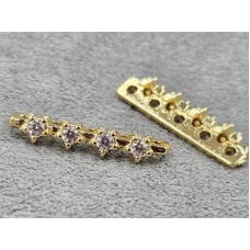 Роздільник 3,5*20 мм колір лимонне золото (гіпоалергений сплав)