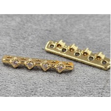 Роздільник 3,5*20 мм колір лимонне золото (гіпоалергений сплав)