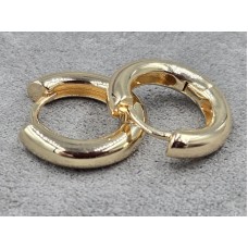 Швенза бублік 4 мм висота 18 мм колір золото (гіпоалергений сплав)