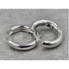 Швенза бублік 4 мм висота 18 мм колір сталь (гіпоалергений сплав)