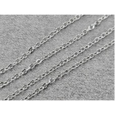 Цепь 1,3 мм 1 метр цвет сталь (гиппоаллергенный сплав)