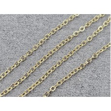 Ланцюг 1,3 мм 1 метр колір лимонне золото (гіпоалергений сплав)