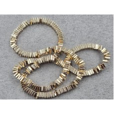 Гематит квадрат рондель 4*1,5 мм колір золото довжина 39-40 см