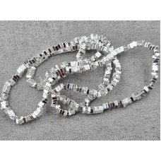 Гематит квадрат рондель 2*1 мм колір срібло довжина 39-40 см