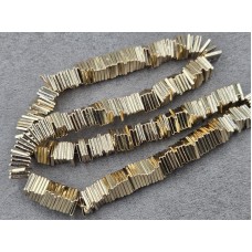 Гематит квадрат рондель 8*1,4 мм цвет золото длина 39-40 см