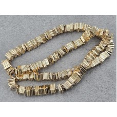 Гематит квадрат рондель 6*1 мм колір золото довжина 39-40 см