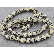 Яшма долматинець 6 мм багатогранник довжина 35-36 см