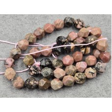 Родонит 8 мм многогранник длина 35 см