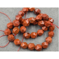Яшма червона 10 мм багатогранник довжина 35-36 см