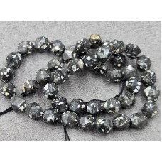 Обсидиан 8 мм многогранник длина 35-36 см