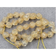 Кварц лимонный 10 мм многогранник длина 36 см